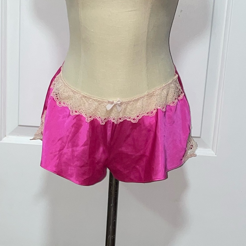 Pink Lace Trim Sleep Shorts